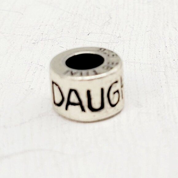 Sterling Silver Daughter Charm Bead 925 IBB Thai European Style Bracelets 1.92gr - Picture 2 of 5